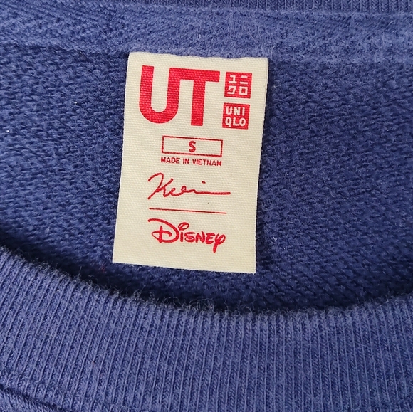 Walt Disney UT UNIQLO Huey Dewey Louie Ducks‎ Crewneck Sweatshirt Size S Blue - Picture 2 of 9